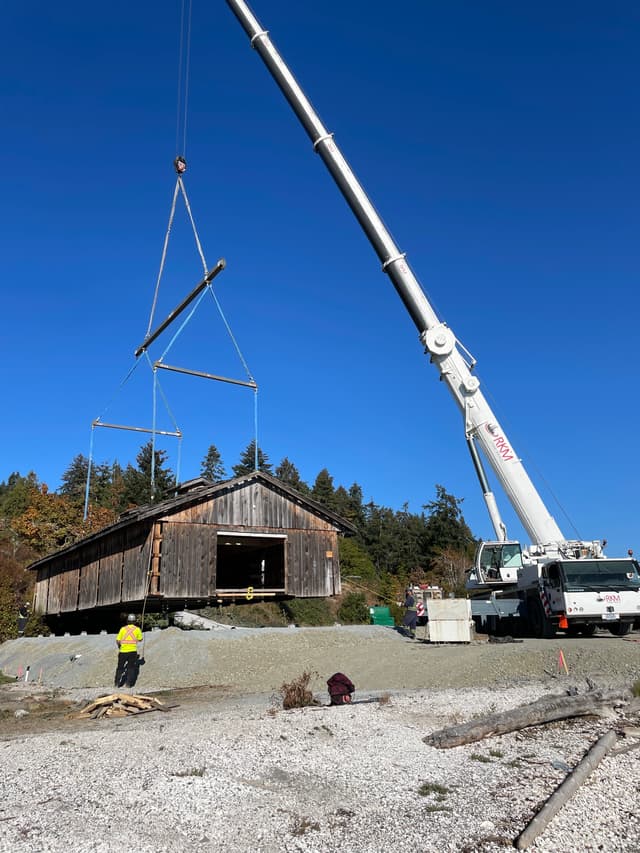 Lifting the Canoe Shed
